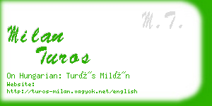 milan turos business card